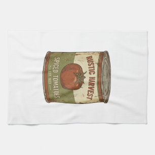 Ländliche Vintage Gewürz-Tomaten-Dose Geschirrtuch