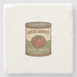 Ländliche Vintage Gewürz-Tomaten-Dose Steinuntersetzer