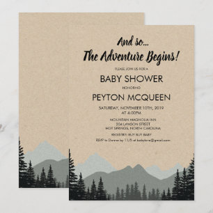 Ländliche Wald-Baby-Shower-Einladung Einladung