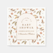 Ländliche Wald-Babyparty Serviette (Vorderseite)