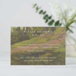 Ländliche Wald-Hochzeit Elegant RSVP Karte