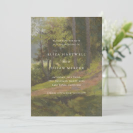 Ländliche Wald-Hochzeit Elegant Save The Date