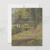 Ländliche Wald-Hochzeit Elegant Save-the-Date (Vorderseite)