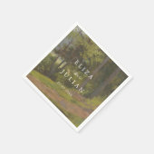 Ländliche Wald-Hochzeit Eleganz Serviette (Ecke)