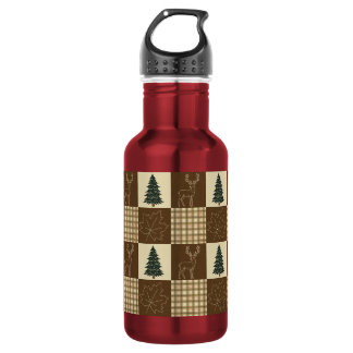 Ländliche Waldhirsche Vintage Cabincore Wald  Edelstahlflasche