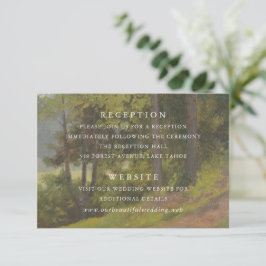 Ländliche Waldhochzeit elegant Begleitkarte