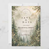 Ländliche Waldhochzeit Save The Date (Vorderseite)
