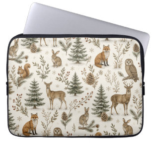 Ländliche Waldtiere im Winter Laptopschutzhülle
