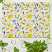 Ländliche Wasserfarbe Florale Garten Botanik Geschirrtuch (Gefaltet)