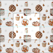 Ländliche Weihnachtsbackwaren Stoff (Kachel)