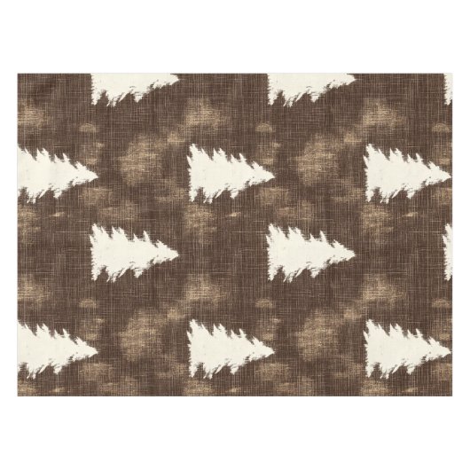 Ländliche Weihnachtsbäume Tischdecke (Vorderseite (Horizontal))