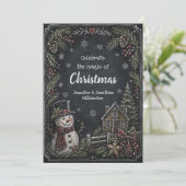 Ländliche Weihnachtsmann-Weihnachtskarte Einladung (Stehend Vorderseite)