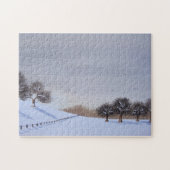 Ländliche Weihnachtsszene Schneeballlandschaft Kun Puzzle (Horizontal)