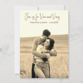 Ländliche Weinberg-Hochzeit "Save the Date" (Rückseite)