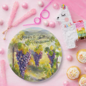 Ländliche Weinreben Trauben Zitronen Italien Hochz Pappteller (Party)