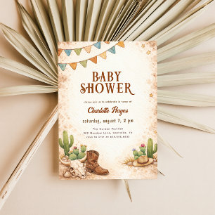 Ländliche Western-Cowboy-Baby-Party Einladung