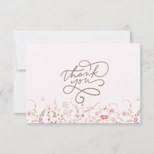 Ländliche Wildblumen mit Foto Boho Land Blumen Dankeskarte