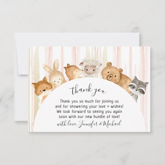 Ländliche Wildtiere Danke (Vorderseite)