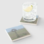 Ländliche Windmühle Steinuntersetzer (Seitenansicht)