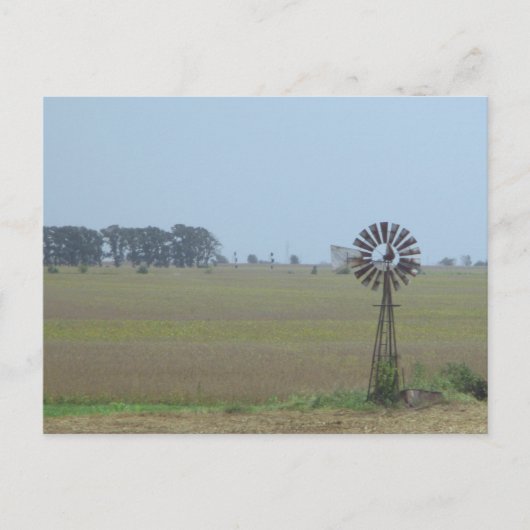 Ländliche Windmühlen-Postkarte Postkarte (Vorderseite)