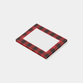 ländliche Winter-Holzfäller-Rot-Buffalo-Karo-Party Post-it Klebezettel (angewinkelt)