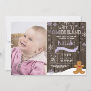 Ländliche Winter Onederland Einladung zum 1. Gebur