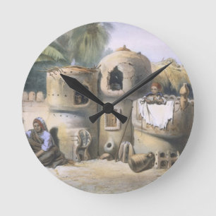 Ländliche Wohnungen in oberem Ägypten, Runde Wanduhr