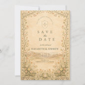 Ländliche Wüsten-Botanik-Feier Save The Date (Vorderseite)