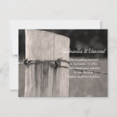 Ländliche Zaun-Post-Hochzeit Save the Date Magneteinladung (Vorderseite)