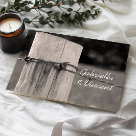 Ländliche Zaun-Post-Land Hochzeitskarte Mitteilungskarte