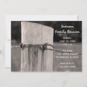 Ländliche Zaun Post Wiedersehen Barn Party Einladung (Vorderseite)