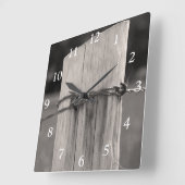 Ländliche Zaun-Uhr Quadratische Wanduhr (Winkel)