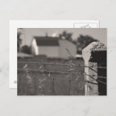 Ländliche Zaunpost Postkarte (Vorne/Hinten)