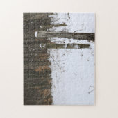 Ländliche Zaunposten Landschaftliche Länderfamilie Puzzle (Vertikal)