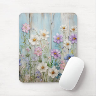 Ländlicher Bauernhaus-Wildblumen-Cottage-Blumenmus Mousepad