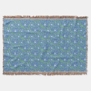Ländlicher Blau-Grün-Blumenmuster Decke
