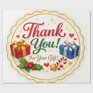 Ländlicher Blumen-Dankeschön Für Ihr Geschenk Geschenkpapier