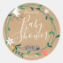 Ländlicher Blumenkranz Baby Shower / Sprinkle Boho