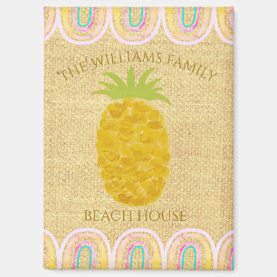Ländlicher Boho-Ananas Magnet