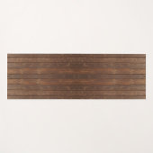 Ländlicher Braun-Eichenholzfußboden Yogamatte (Vorderseite (Horizontal))