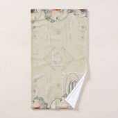 Ländlicher Charme Baum-Pfingstrose Monogramm Badhandtuch Set (Handtuch)