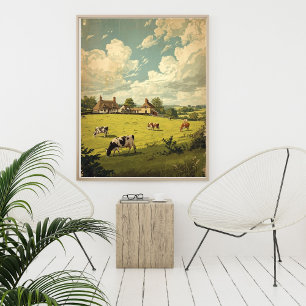 Ländlicher Charme – Vintage-Englisch-Land Art Poster