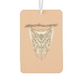 Ländlicher Creme Boho Federn Traumfänger Autolufterfrischer (Rückseite)