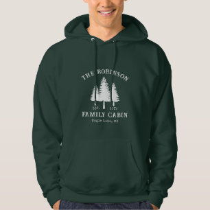 Ländlicher Familienname Land Kiefern Hütte Hoodie