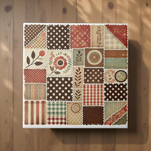 Ländlicher Farmhouse-Terrakotta-Quilt-Patchwork-Bl Fliese