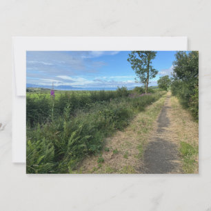 Ländlicher Fußweg auf der Isle of Bute, Schottland Feiertagskarte