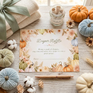 Ländlicher Herbst in Liebes-Kürbis Herbst-Baby-Par Begleitkarte