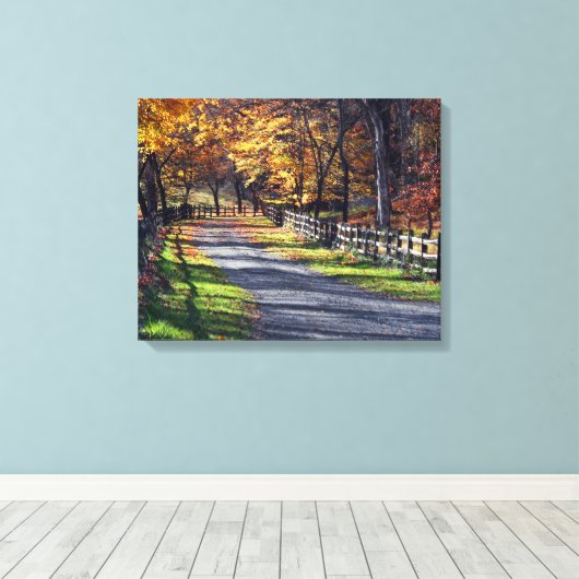 Ländlicher Herbst Leinwanddruck (Insitu (Holzboden))