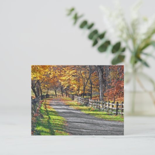 Ländlicher Herbst Postkarte (Stehend Vorderseite)