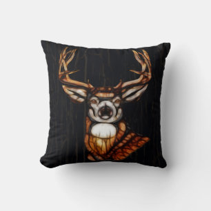 Ländlicher Hirsch im Holzlook, Landhaus Jagd Kissen